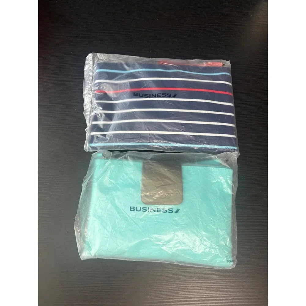 2 Air France business class amenities totes sealed one open but sealed